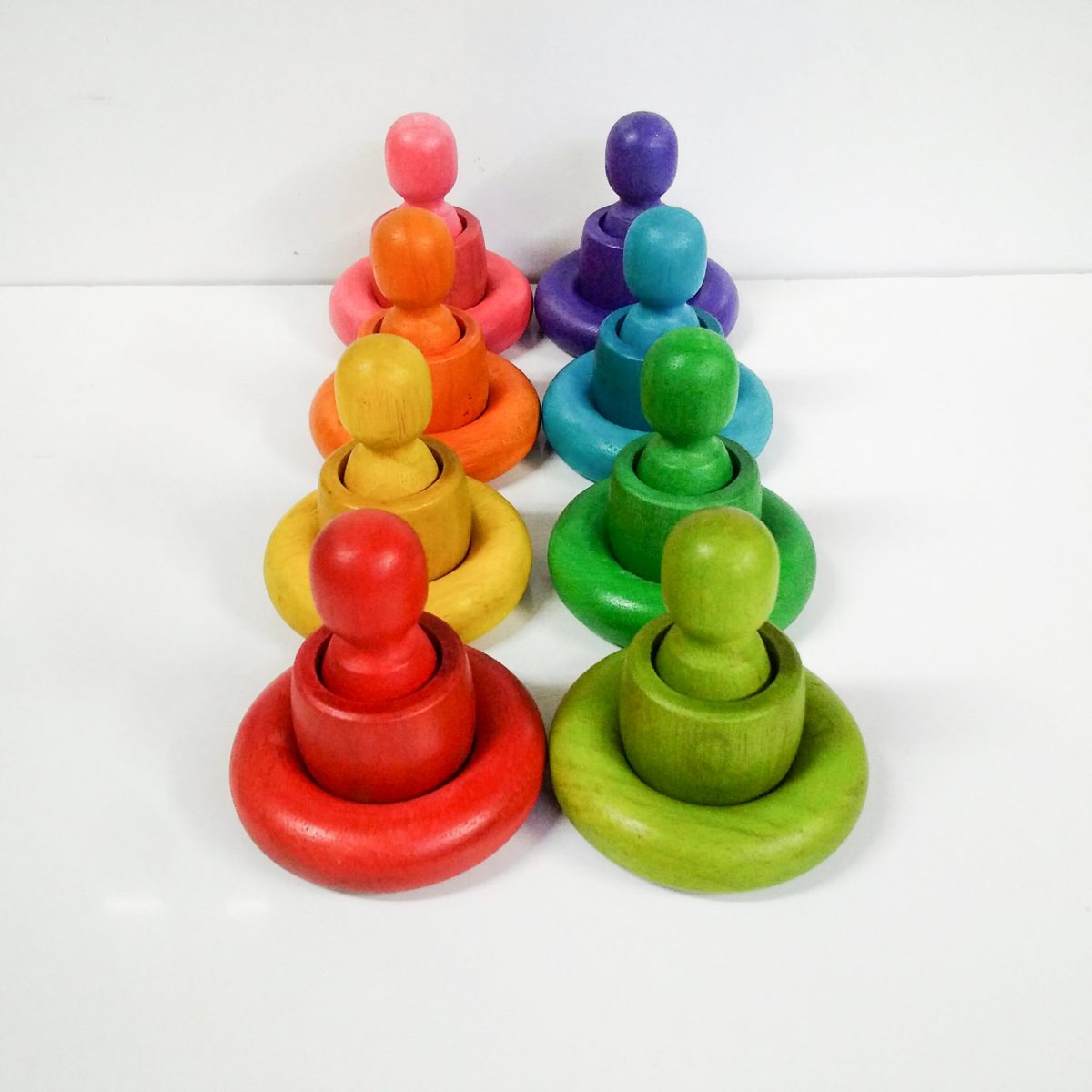 Rainbow People Cups and Rings